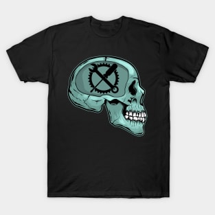 Funny Mechanic Skull Auto Repair Shop and Garage Owner T-Shirt